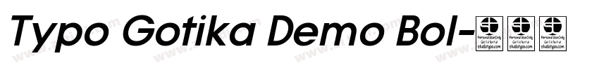 Typo Gotika Demo Bol字体转换
